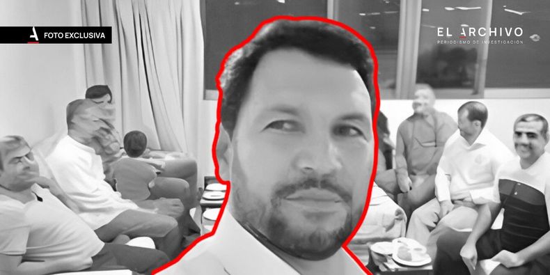 En esta imagen exclusiva de El Archivo aparece, en el centro" Hasan Izadi, conocido como Masood Rahnema, en una reuni&oacute;n en Venezuela. Junto a &eacute;l tambi&eacute;n aparecen los agentes de inteligencia iranies, Majid Dastjani, a la izquierda, y Mohammad Mahdi Khanpour Ardestani, a la derecha.