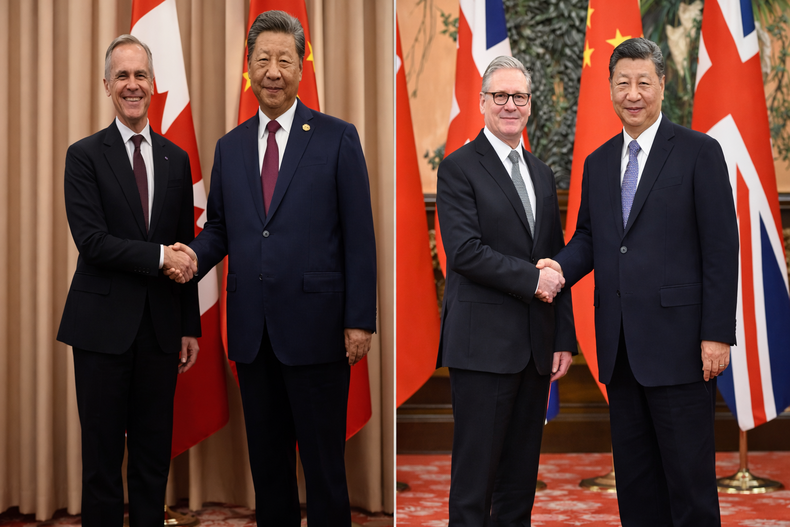 China cerca de dos aliados de EEUU